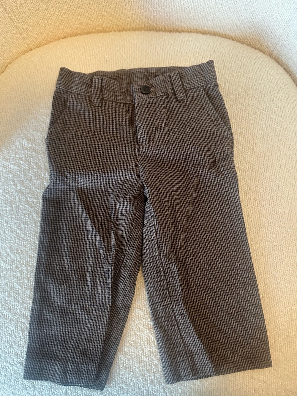 Janie and Jack Brown Plaid Dress Pants for Kids